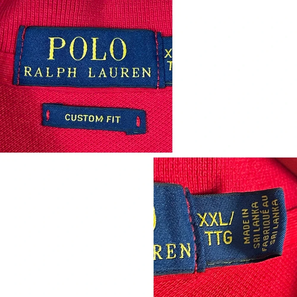 Polo Ralph Lauren Mens XXL Red Short Sleeve (Slim) Custom Patriotic USA Big Pony